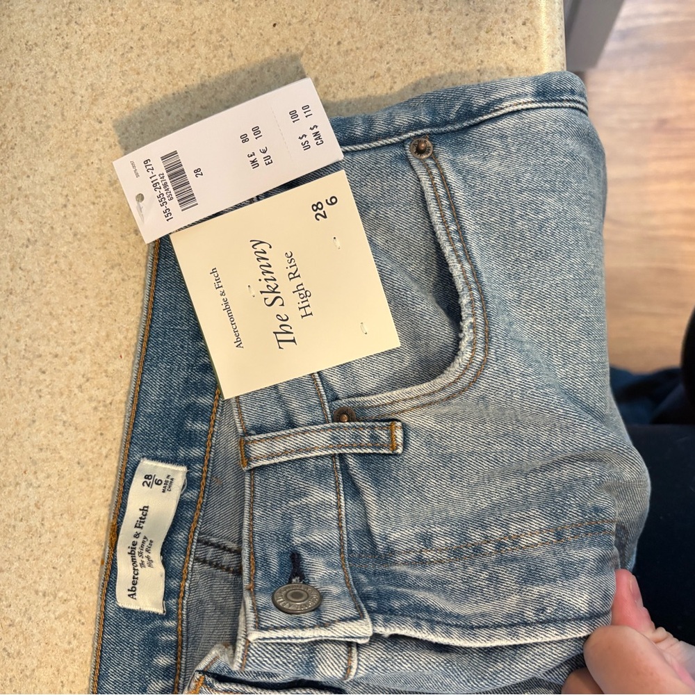 American Eagle Outfitters Women's Sky Blue Skinny Jeans